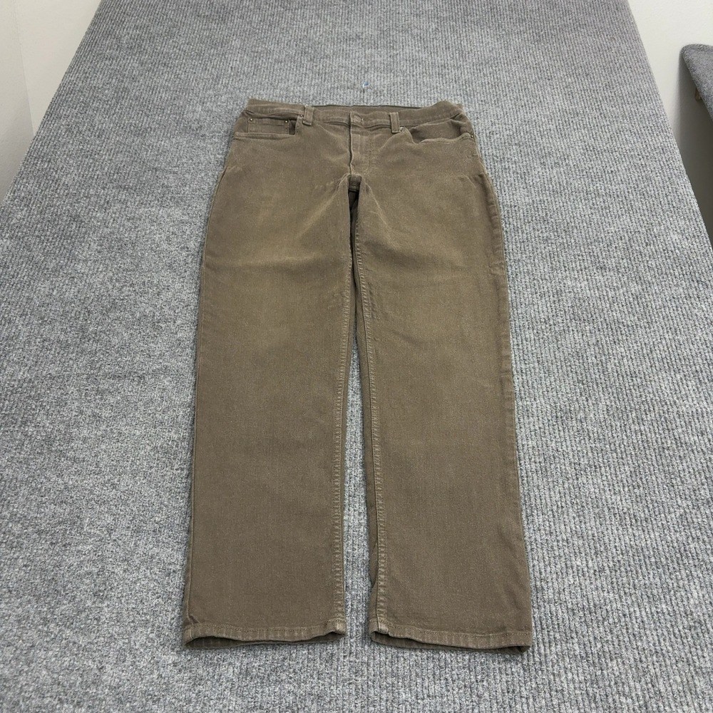 LL Bean Pants Mens 33 Brown Cotton Blend BeanFlex Standard Fit Casual Outdoor
